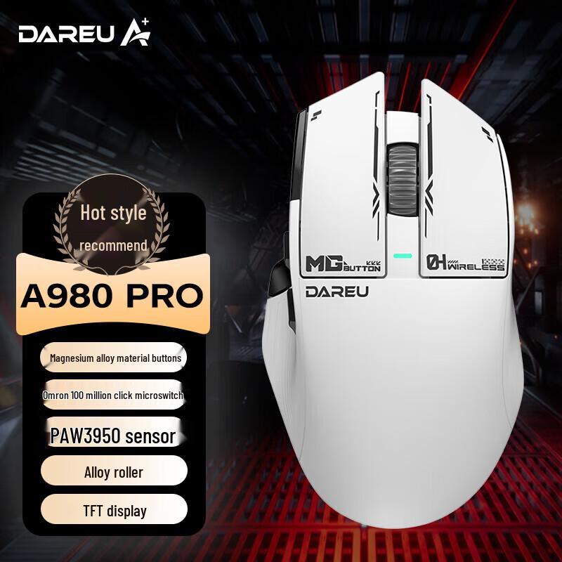DAREU A980pro Max Tri-Mode Wireless Gaming Mouse
DAREU A980pro Max Tri-Mode Wireless Gaming Mouse