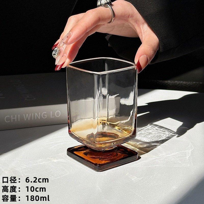 Innovative Ins Style Small Capacity Transparent Glass Cup Office Milk Juice Water Cup Four Corners Design Simple Pure Color 180ML
Innovative Ins Style Small Capacity Transparent Glass Cup Office Milk Juice Water Cup Four Corners Design Simple Pure Color 180ML