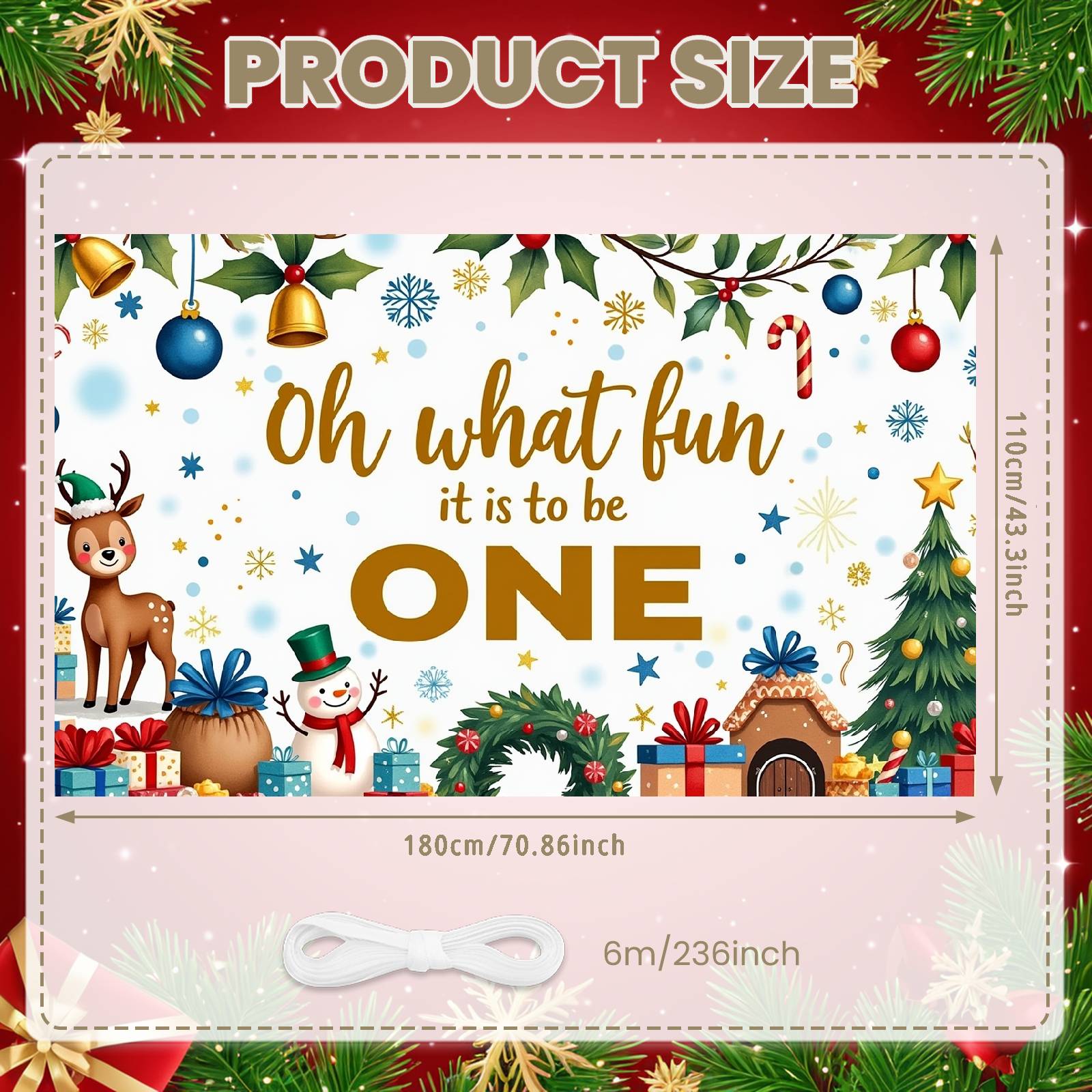 Christmas Banner Gingerbread House 1st Birthday Banner Festive Background Snowman Xmas Backdrop For Family Gathering Kids Party
Christmas Banner Gingerbread House 1st Birthday Banner Festive Background Snowman Xmas Backdrop For Family Gathering Kids Party