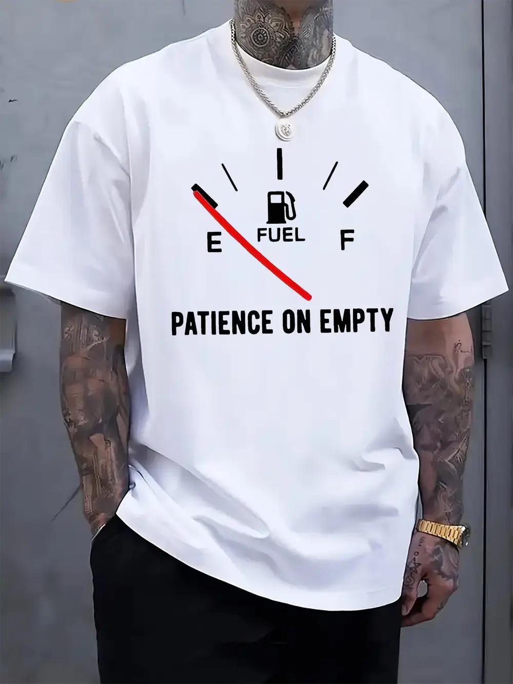 Black Patience on Empty Fuel Gauge Graphic T-shirt - Casual Crew Neck XXL
Black Patience on Empty Fuel Gauge Graphic T-shirt - Casual Crew Neck XXL