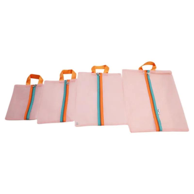 4pcs/set Women Travel Storage Bag Portable Travel Mesh Bag Case Toiletry Clothes Underwear Hanging Storage Bag Organizer Pouch рожевий
4pcs/set Women Travel Storage Bag Portable Travel Mesh Bag Case Toiletry Clothes Underwear Hanging Storage Bag Organizer Pouch рожевий