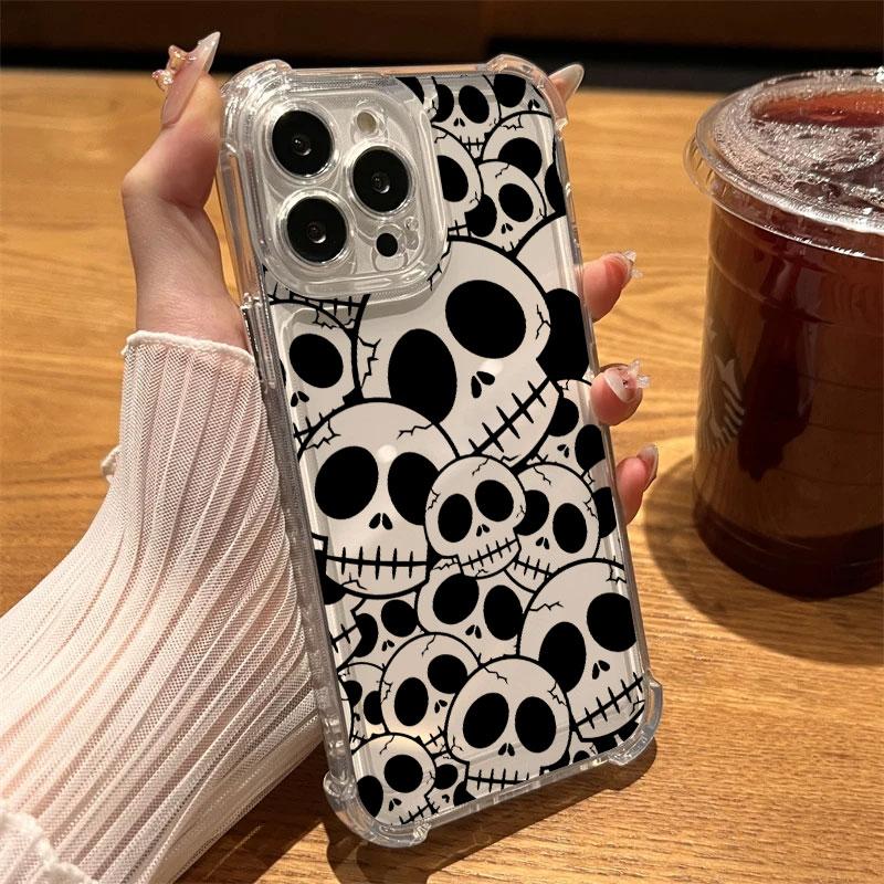 Cute Classic Halloween Bone Skull Phone Case Clear For iPhone 17 16 14 15 11 12 13 Pro Max 16E 15 16 Plus 17Air Shockproof Cover iPhone 11 Pro
Cute Classic Halloween Bone Skull Phone Case Clear For iPhone 17 16 14 15 11 12 13 Pro Max 16E 15 16 Plus 17Air Shockproof Cover iPhone 11 Pro