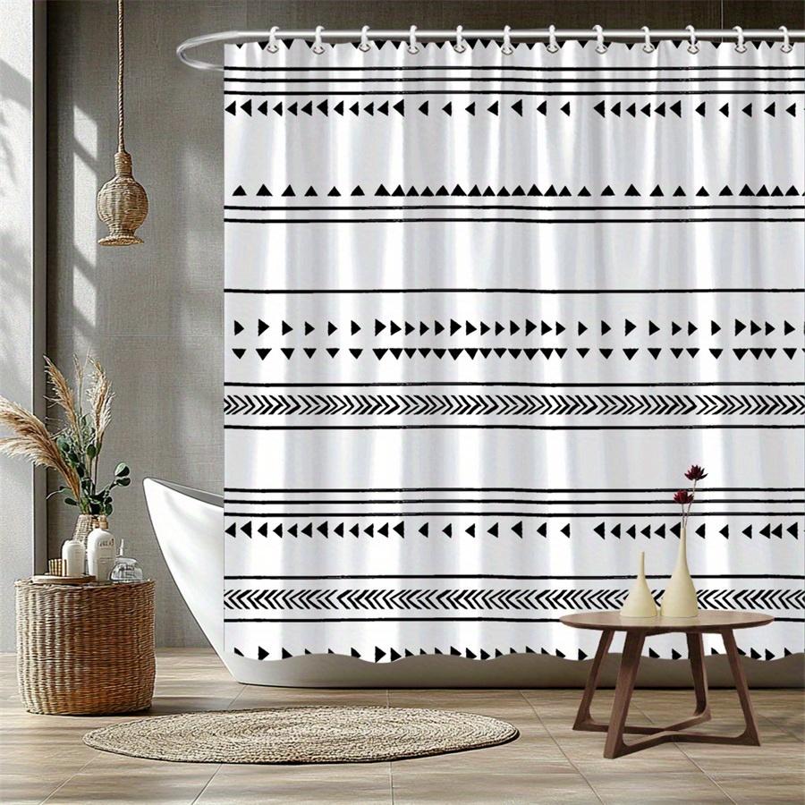 Black And White Tribal Stripe Shower Curtain Geometric Pattern Modern Bathroom Decor Waterproof Bath Curtain Home Accessory W60H190(CM)-1 Pcs
Black And White Tribal Stripe Shower Curtain Geometric Pattern Modern Bathroom Decor Waterproof Bath Curtain Home Accessory W60H190(CM)-1 Pcs