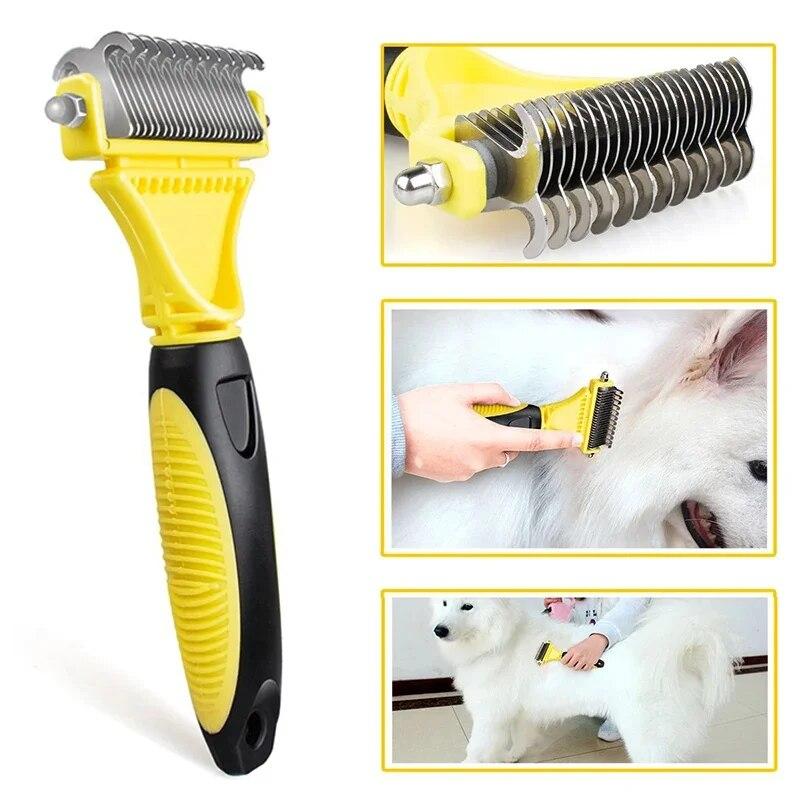 Stainless Double-Sided Dog Comb Brush Large Dogs Open Knot Comb Remove Floating Hair Rake Knife Pet Grooming Products For Dogs
Stainless Double-Sided Dog Comb Brush Large Dogs Open Knot Comb Remove Floating Hair Rake Knife Pet Grooming Products For Dogs
