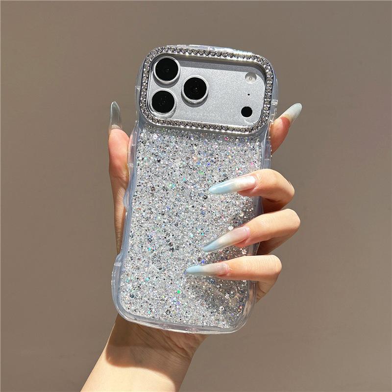 iPhone Case: Rhinestone Wave Epoxy Frame for iPhone 17 Pro/16 Plus/15/14/13 Pro iPhone 16 Pro
iPhone Case: Rhinestone Wave Epoxy Frame for iPhone 17 Pro/16 Plus/15/14/13 Pro iPhone 16 Pro