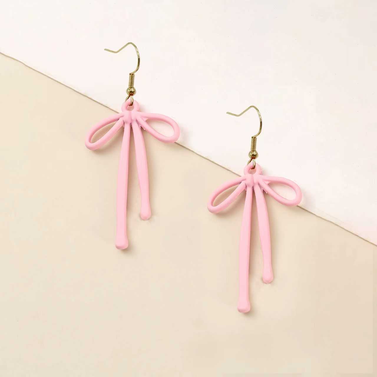 Simple Red Ribbon Bow Earrings Light Titanium Alloy Ear Hook Fashion Jewelry for Women option 1 рожевий
Simple Red Ribbon Bow Earrings Light Titanium Alloy Ear Hook Fashion Jewelry for Women option 1 рожевий