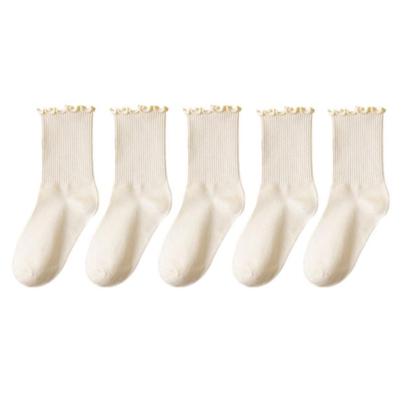 5 Pair /Lot Socks for Women Ruffle Cotton Middle Tube Ankle Short Breathable Black White Set Spring Autumn EUR 35-39
5 Pair /Lot Socks for Women Ruffle Cotton Middle Tube Ankle Short Breathable Black White Set Spring Autumn EUR 35-39