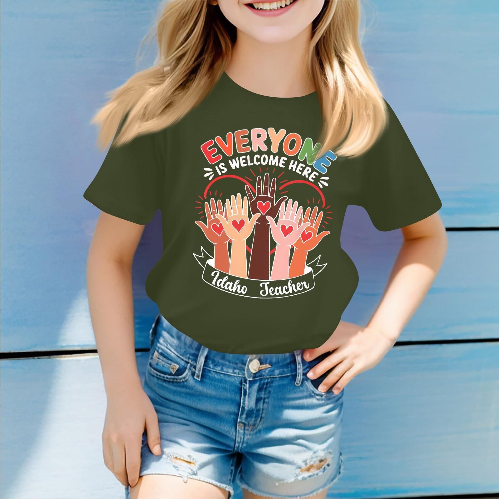 Детская повседневная футболка с круглым вырезом и короткими рукавами с принтом 100 армия зеленый
Детская повседневная футболка с круглым вырезом и короткими рукавами с принтом 100 армия зеленый