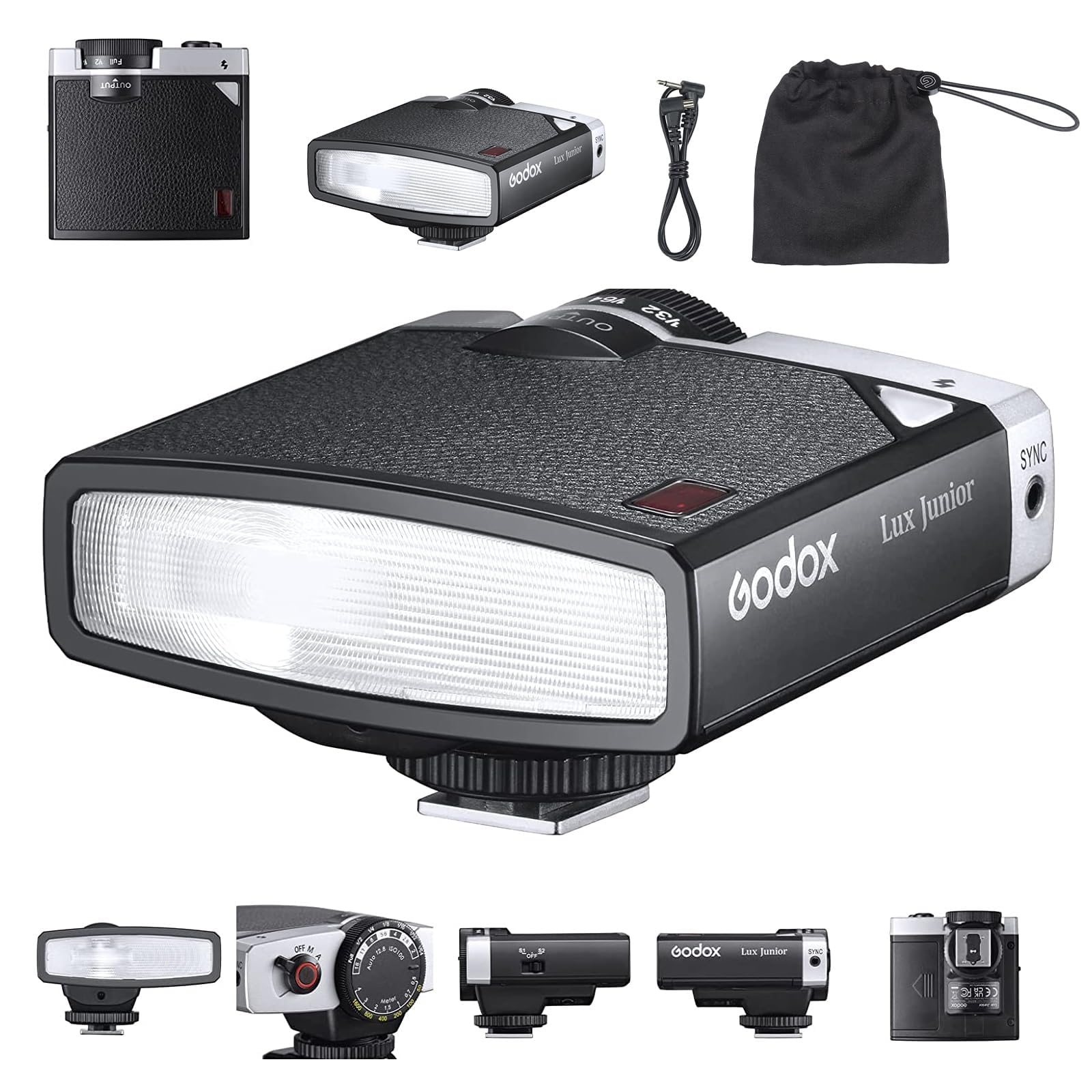 GODOX Lux Junior Retro Camera Compact GN12 Auto Manual 7 Output Levels and 28mm Focal Compatible with and Olympus Invoice Japanese Instruction Manual чорний
GODOX Lux Junior Retro Camera Compact GN12 Auto Manual 7 Output Levels and 28mm Focal Compatible with and Olympus Invoice Japanese Instruction Manual чорний