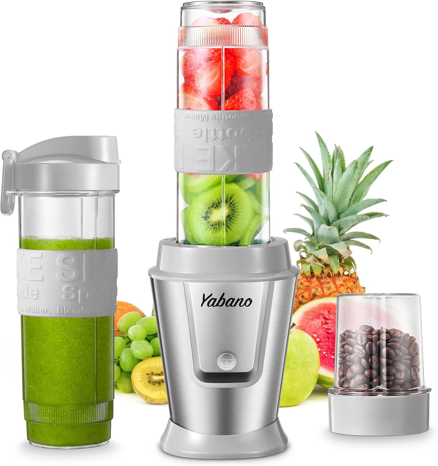 Personal Blender, 500W Electric Shake Bottle with 2x20oz Travel Cups, Portable Shaker for Protein, Smoothies & Coffee (Black) сірий
Personal Blender, 500W Electric Shake Bottle with 2x20oz Travel Cups, Portable Shaker for Protein, Smoothies & Coffee (Black) сірий