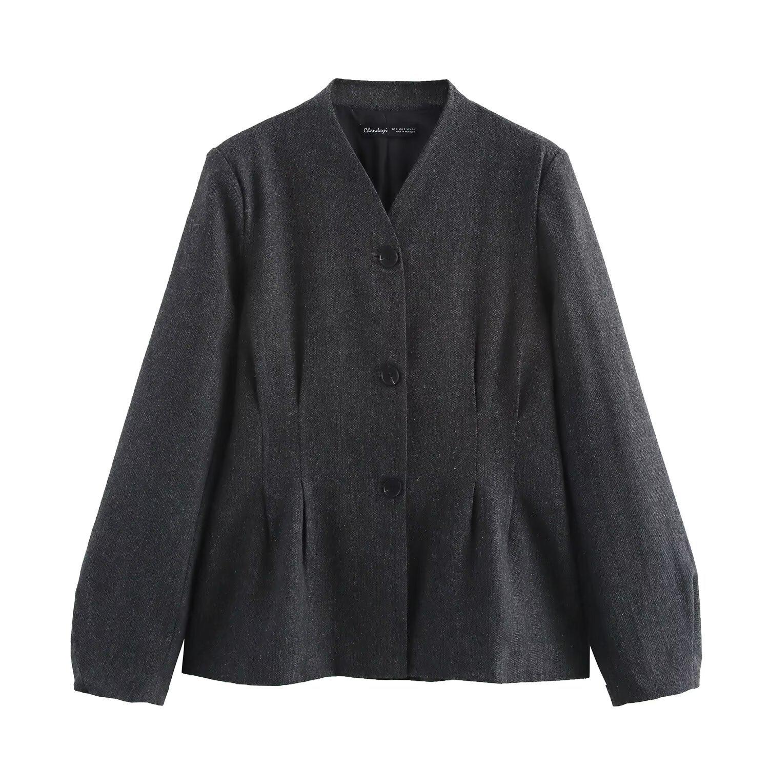 2025 Early Spring Pleated Slim-Fit Women s Suit Jacket - European and American Street Fashion Small темно-сірий
2025 Early Spring Pleated Slim-Fit Women s Suit Jacket - European and American Street Fashion Small темно-сірий