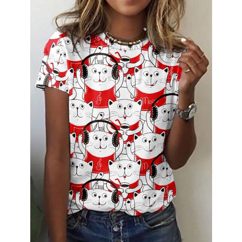 Summer Cute Cartoon Cat T-Shirts Animal 3D Print Women Men Short Sleeve Round Neck T Shirt Tees Top Female Clothing 8XL
Summer Cute Cartoon Cat T-Shirts Animal 3D Print Women Men Short Sleeve Round Neck T Shirt Tees Top Female Clothing 8XL