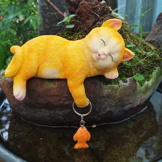 Статуя сада кошки, декор из смолы, оранжевая скульптура кошки, украшения для двора, уличная домашняя фигурка котенка для сада, двора, лужайки
Статуя сада кошки, декор из смолы, оранжевая скульптура кошки, украшения для двора, уличная домашняя фигурка котенка для сада, двора, лужайки