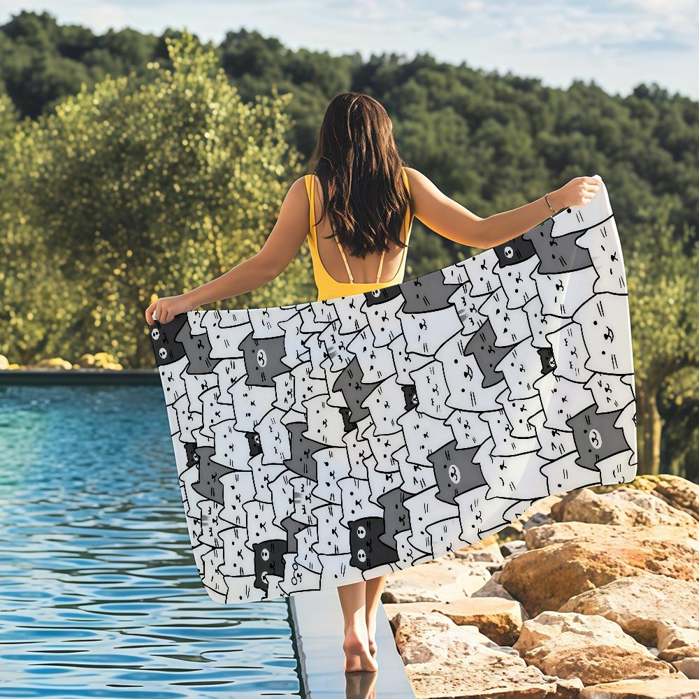 Cartoon Black Cat cute Towel Quick Drying Beach Towels Are Suitable For Swimming Pools Camping Yoga And The Gym W30*H60(CM)
Cartoon Black Cat cute Towel Quick Drying Beach Towels Are Suitable For Swimming Pools Camping Yoga And The Gym W30*H60(CM)