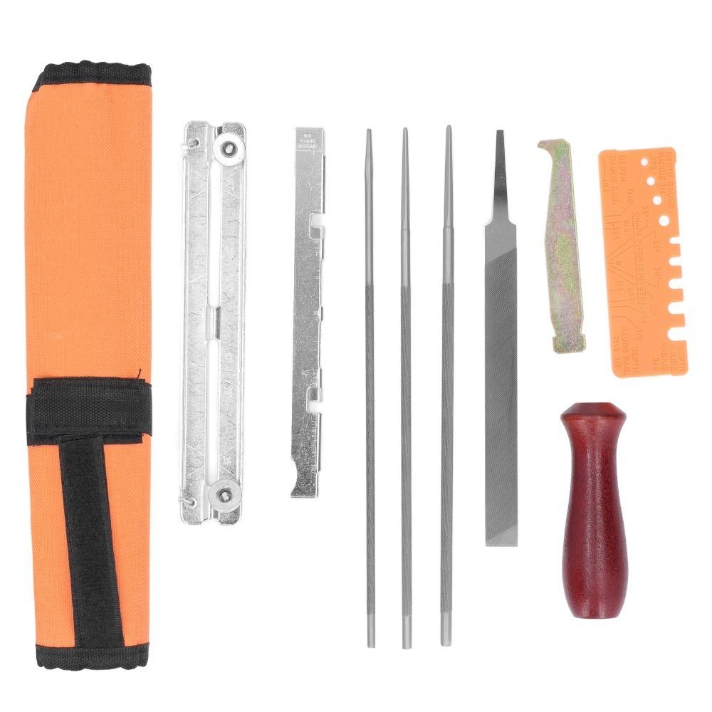 9 PCS 5/32 / 3/16 / 7/32 Chainsaw Sharpener Kit Depth Gauge Storage Pouch Chainsaw File Quick Check Gauge Wood Handle
9 PCS 5/32 / 3/16 / 7/32 Chainsaw Sharpener Kit Depth Gauge Storage Pouch Chainsaw File Quick Check Gauge Wood Handle