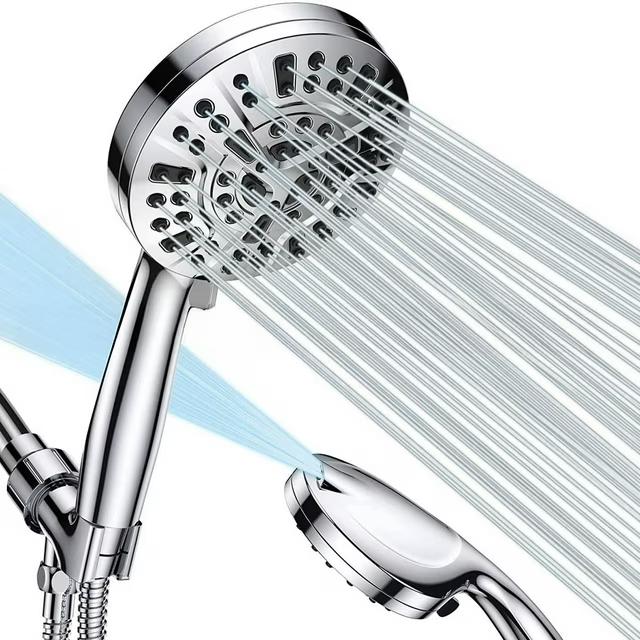 SZRSTH Shower Head with Handheld, High Pressure 10 Modes with 59 Stainless Steel Hose Adjustable Holder білий
SZRSTH Shower Head with Handheld, High Pressure 10 Modes with 59 Stainless Steel Hose Adjustable Holder білий