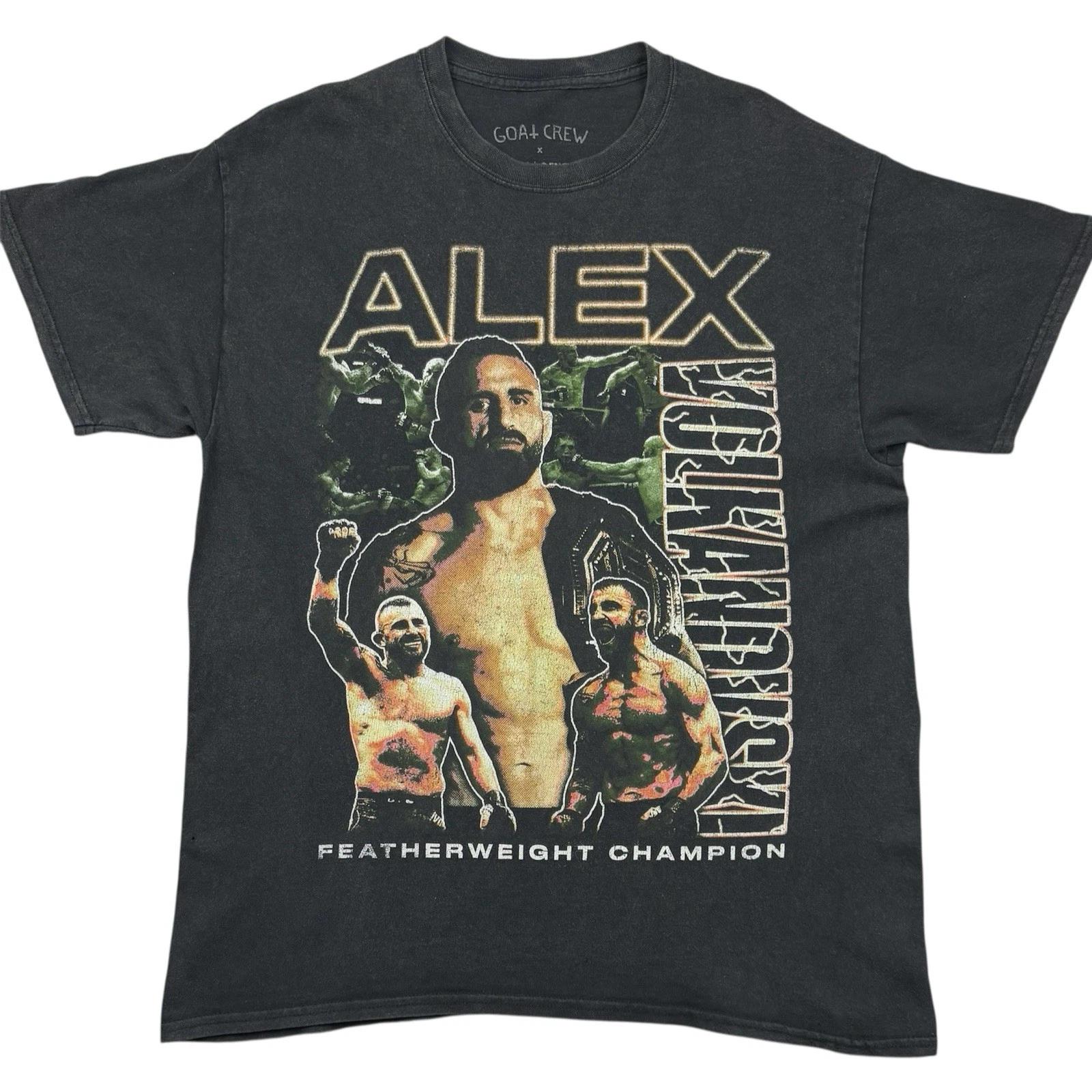 UFC Alex Volkanovski 100% Cotton T-shirt Mens Tees Top Mens Size M Black Culture Kings Goat Crew X Engage 3XL
UFC Alex Volkanovski 100% Cotton T-shirt Mens Tees Top Mens Size M Black Culture Kings Goat Crew X Engage 3XL