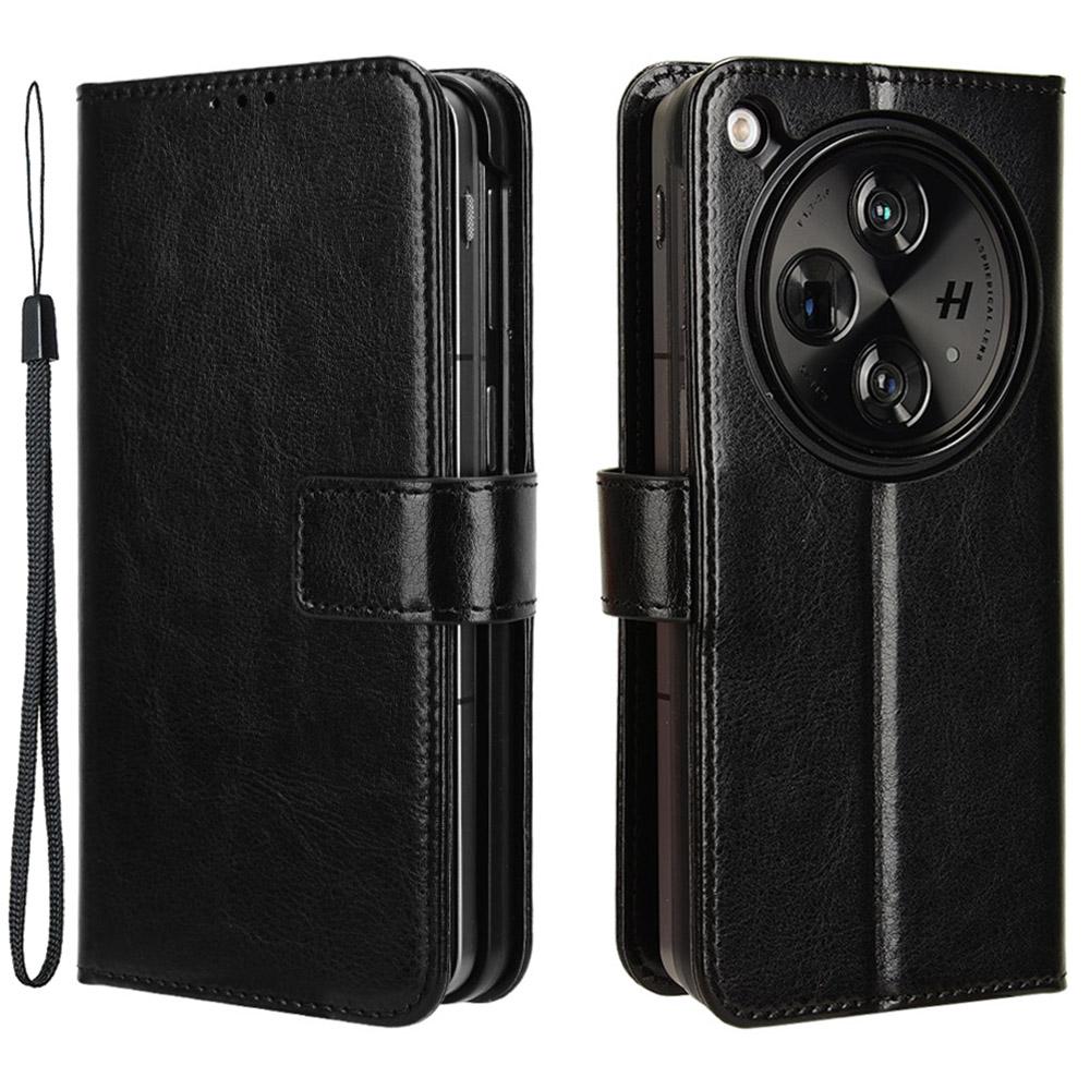For Oppo Find N3 5G/OnePlus Open Wallet Case Folio Flip PU Leather Cover Crazy Horse Texture Black
For Oppo Find N3 5G/OnePlus Open Wallet Case Folio Flip PU Leather Cover Crazy Horse Texture Black