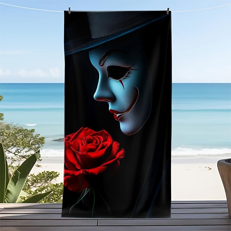 Mask and Red Rose Theme polyester microfiber beach towel is highly absorbent, suitable for swimming and beach outings W30*H60(CM)
Mask and Red Rose Theme polyester microfiber beach towel is highly absorbent, suitable for swimming and beach outings W30*H60(CM)