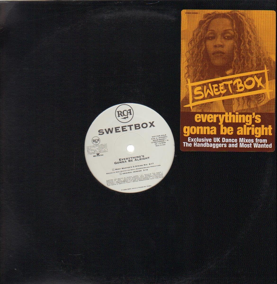 12inch Record SWEETBOX - Everything s Gonna Be Alright RDAB655961 RCA 1998 US Rap & Hip-Hop/R&B Used
12inch Record SWEETBOX - Everything s Gonna Be Alright RDAB655961 RCA 1998 US Rap & Hip-Hop/R&B Used
