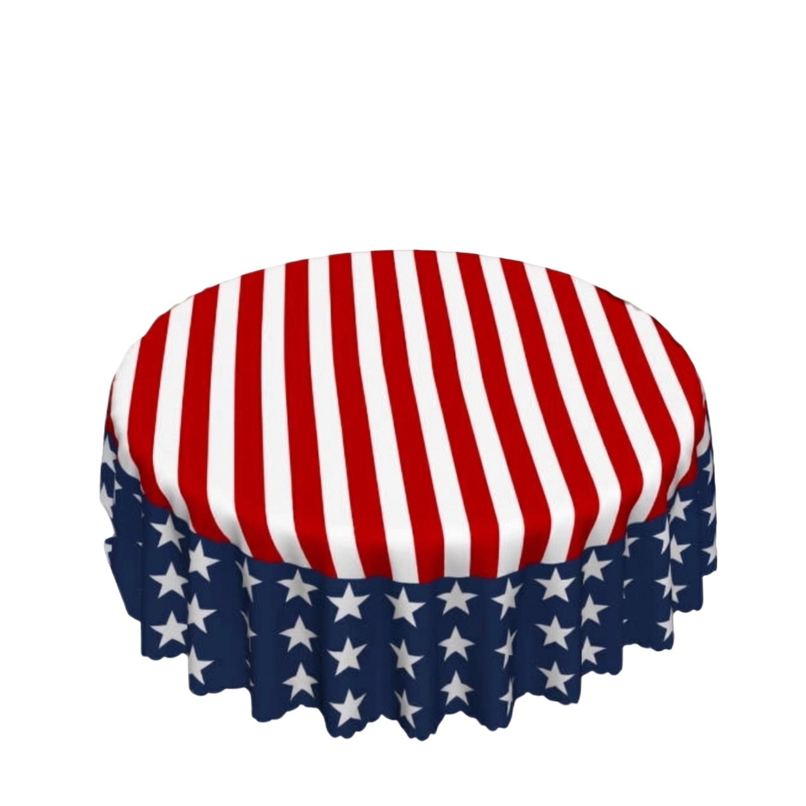 Round Tablecloth Washable Stain Resistant Durable Fabric Suitable for Home Dining Room Party Events and Outdoor Use with Star and Stripe Pattern One Size
Round Tablecloth Washable Stain Resistant Durable Fabric Suitable for Home Dining Room Party Events and Outdoor Use with Star and Stripe Pattern One Size