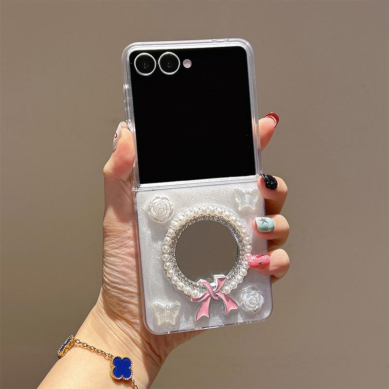 Small Fresh Bow Mirror Phone Case For Samsung Zflip7 Flip Folding Zfold6 Rose Hard Case samsung zflip3
Small Fresh Bow Mirror Phone Case For Samsung Zflip7 Flip Folding Zfold6 Rose Hard Case samsung zflip3