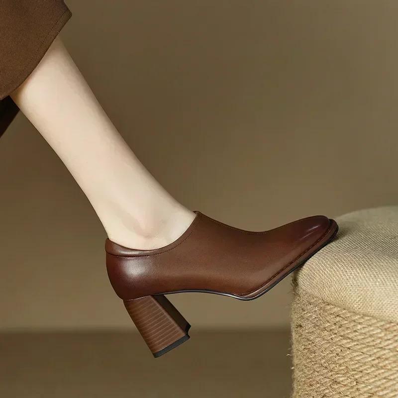 New Square Toe Retro Casual Soft Single Shoes Thick Heel Zipper High Heel Ankle Boots Women s Shoes Botas De Mujer 926 35 чёрный
New Square Toe Retro Casual Soft Single Shoes Thick Heel Zipper High Heel Ankle Boots Women s Shoes Botas De Mujer 926 35 чёрный