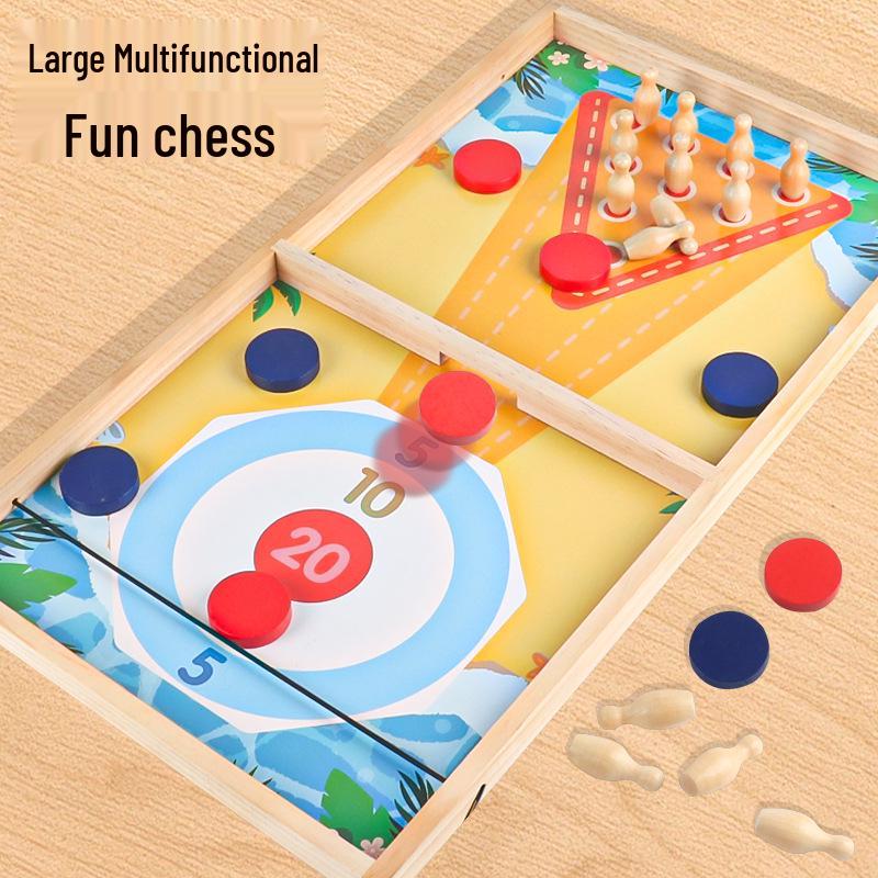 Kids Wooden Flicking Chess & Bowling Game: Enhances Hand-Eye Coordination & Parent-Child Interaction
Kids Wooden Flicking Chess & Bowling Game: Enhances Hand-Eye Coordination & Parent-Child Interaction