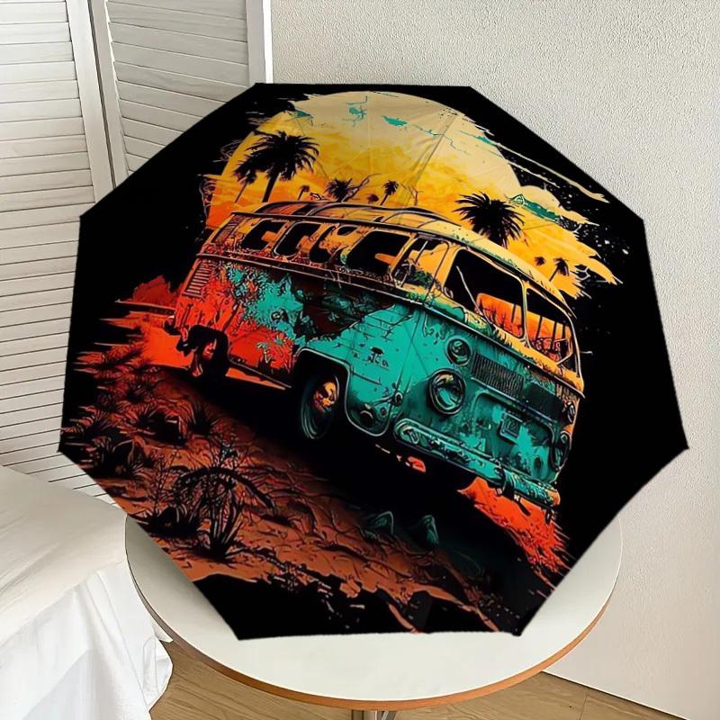 1pc Vibes: Retro Van Sunset Palm Trees Umbrella with Plastic Handle,Suitable for All Seasons Home Travel Outdoor UmbrellaDD896
1pc Vibes: Retro Van Sunset Palm Trees Umbrella with Plastic Handle,Suitable for All Seasons Home Travel Outdoor UmbrellaDD896