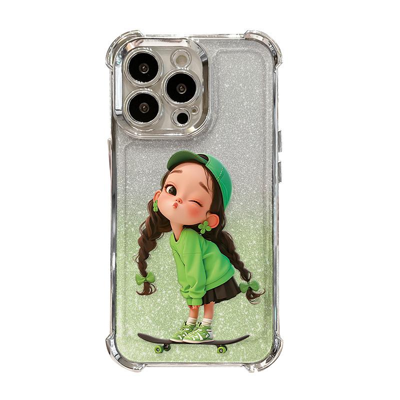 Skateboard Girl Stand Suitable for Apple 16 Mobile Phone Case 15 Cute Cartoon 14 Electroplated Anti-fall 13 High-end Sense 12 Soft iphone 16
Skateboard Girl Stand Suitable for Apple 16 Mobile Phone Case 15 Cute Cartoon 14 Electroplated Anti-fall 13 High-end Sense 12 Soft iphone 16