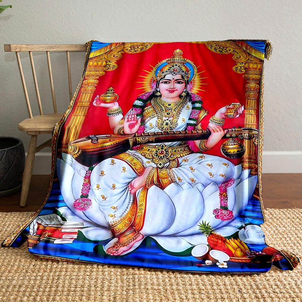 Hindu Deity Lotus Veena Throw Blanket bedroom Blanket for Livingroom Couch lunch break Soft throw for Friend s festival Gift 80cm x 120cm
Hindu Deity Lotus Veena Throw Blanket bedroom Blanket for Livingroom Couch lunch break Soft throw for Friend s festival Gift 80cm x 120cm