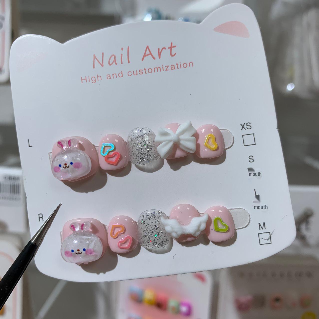 Children s Cute Cartoon Rabbit Nail Stickers, Pink Hand-Painted Wearable Manicure for Ages 3-6 Little Rabbit - XS
Children s Cute Cartoon Rabbit Nail Stickers, Pink Hand-Painted Wearable Manicure for Ages 3-6 Little Rabbit - XS