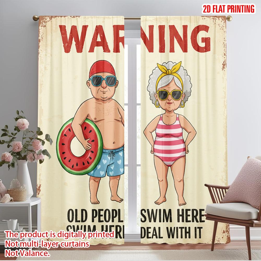 2pcs 2D flat printing Curtain Old People Swim Here Fabric Without Electricity Family Party Use for All Occasions 52.50×116.00 CM 2pcs
2pcs 2D flat printing Curtain Old People Swim Here Fabric Without Electricity Family Party Use for All Occasions 52.50×116.00 CM 2pcs