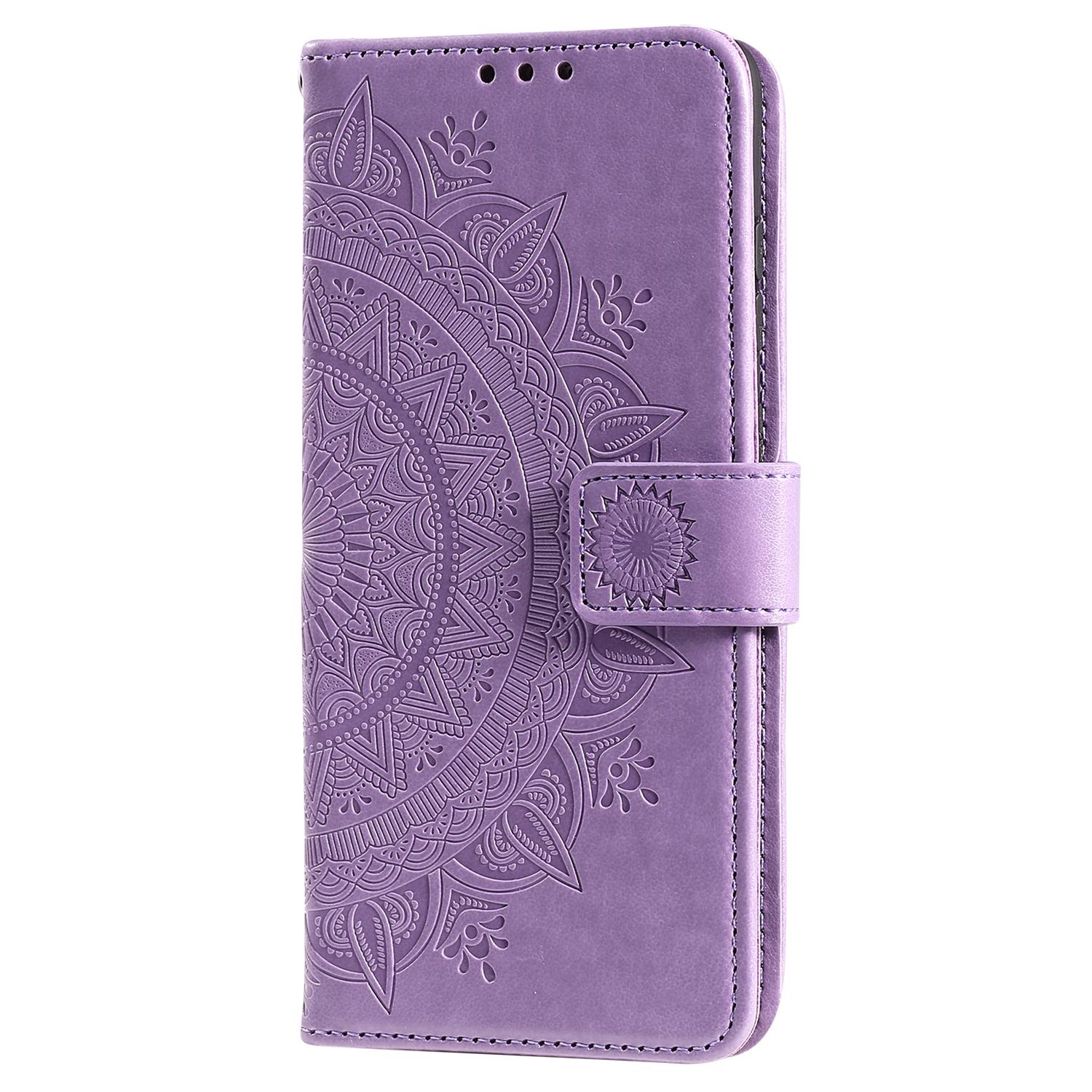 For Samsung Galaxy A23 4G/5G (Global Version) Book Wallet Case Imprinted Mandala Flower Stand Function Full Body Protective Phone Cover with Strap Purple
For Samsung Galaxy A23 4G/5G (Global Version) Book Wallet Case Imprinted Mandala Flower Stand Function Full Body Protective Phone Cover with Strap Purple