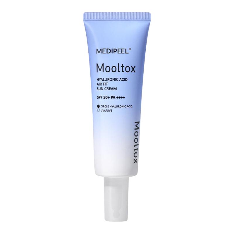 Sunscreen moisturizing face cream Hyaluronic Acid Aqua Mooltox AIR FIT Sun Cream SPF 50+ MEDI-PEEL 50 ml
Sunscreen moisturizing face cream Hyaluronic Acid Aqua Mooltox AIR FIT Sun Cream SPF 50+ MEDI-PEEL 50 ml