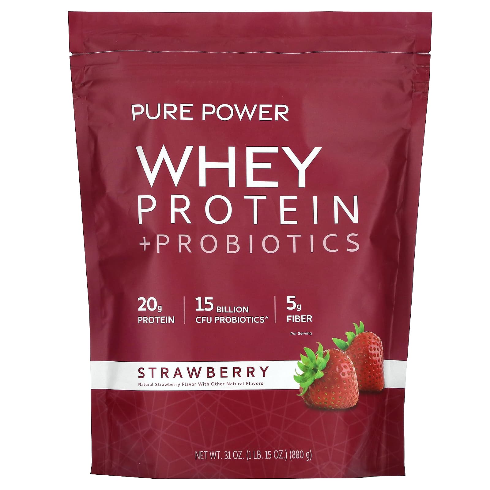 Dr. Mercola, Pure Power, Whey Protein + Probiotic, Strawberry Flavor, 1 lb 15 oz (880 g)
Dr. Mercola, Pure Power, Whey Protein + Probiotic, Strawberry Flavor, 1 lb 15 oz (880 g)