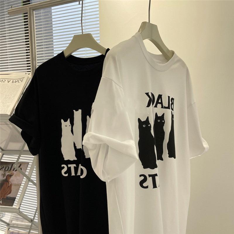 Women s Cat Print T-Shirt Casual Short Sleeve Top M белый
Women s Cat Print T-Shirt Casual Short Sleeve Top M белый