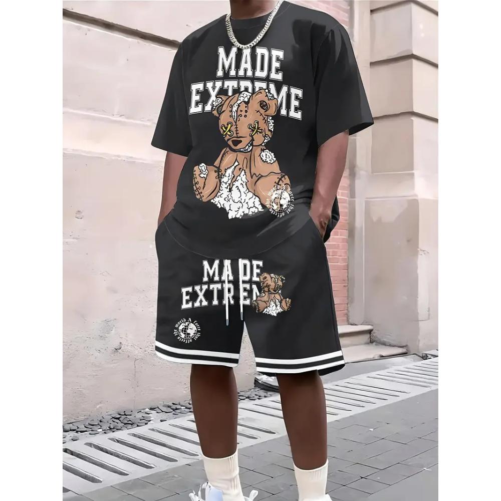 Men s Casual Suit Printed Short Sleeve T-Shirt Shorts Sports Comfort Unisex Sports Clothing S
Men s Casual Suit Printed Short Sleeve T-Shirt Shorts Sports Comfort Unisex Sports Clothing S