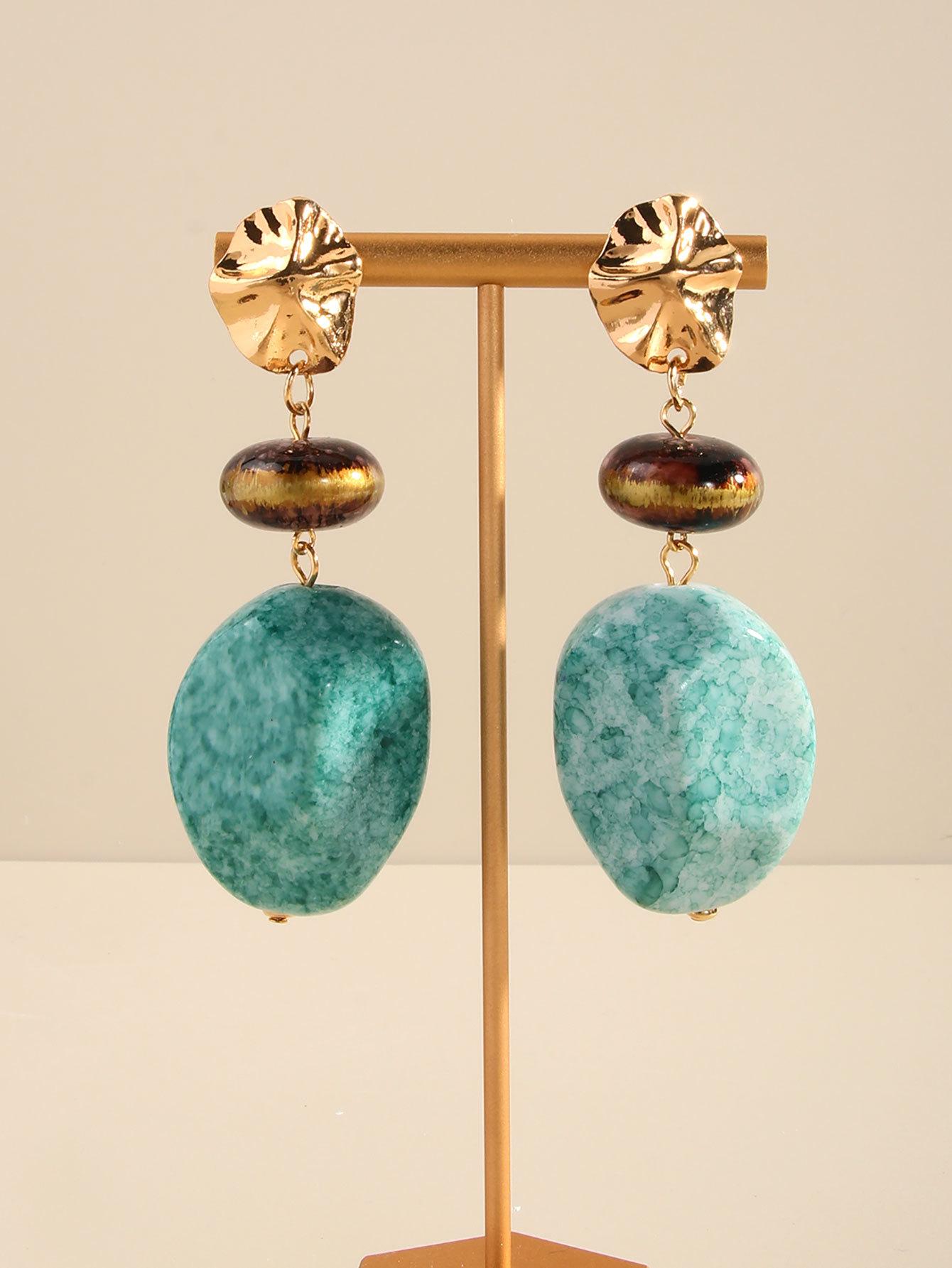 Модні сережки-краплі для жіночих прикрас зелений
Модні сережки-краплі для жіночих прикрас зелений