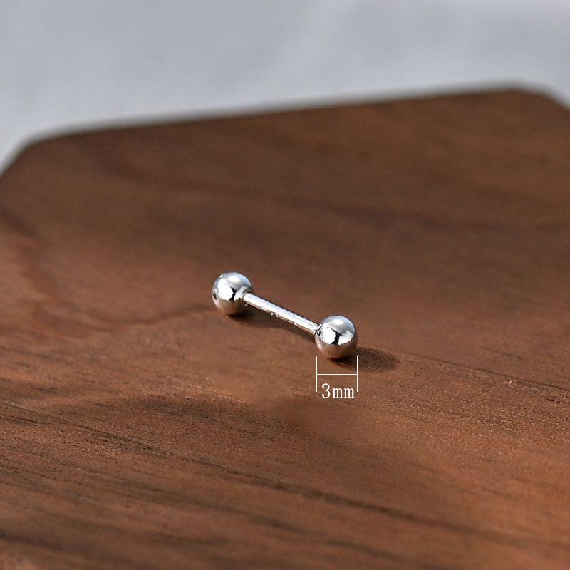 Silver Beanie Ear Studs Screw Tightening Buckle Ear Piercing Ear Bone Stud Double-Headed Ear Stick for Sleeping without Picking Anti-drop Earrings (Single) 3mm smooth bean earrings
Silver Beanie Ear Studs Screw Tightening Buckle Ear Piercing Ear Bone Stud Double-Headed Ear Stick for Sleeping without Picking Anti-drop Earrings (Single) 3mm smooth bean earrings