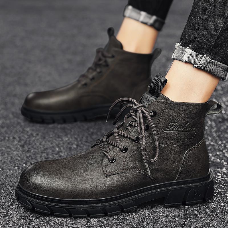 MEN ANKLE BOOTS Men s Black Leather Ankle Boots with Tie Up Work shoes Style Durable Non Slip Sole Retro Casual Motorcycle Boots 39 кавовий
MEN ANKLE BOOTS Men s Black Leather Ankle Boots with Tie Up Work shoes Style Durable Non Slip Sole Retro Casual Motorcycle Boots 39 кавовий