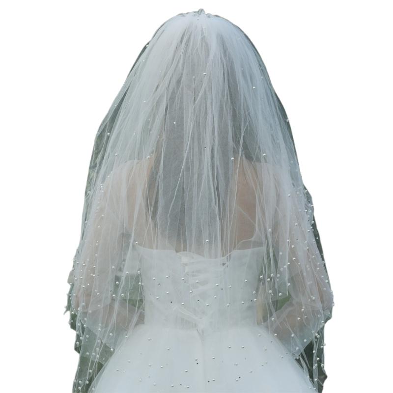 Short Tulle Bridal Veil With Beadwork Pearls Short Wedding Veil with Hair Comb Great For Bride Bachelorettes Party Wear 1
Short Tulle Bridal Veil With Beadwork Pearls Short Wedding Veil with Hair Comb Great For Bride Bachelorettes Party Wear 1