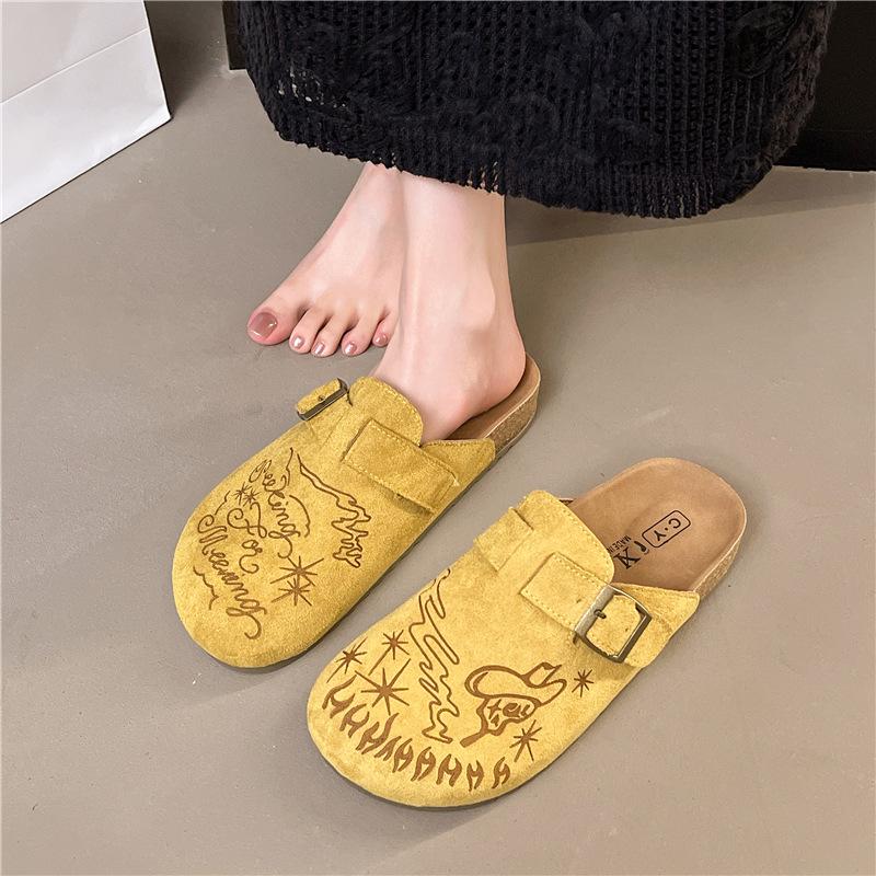 Thick-soled bag head half slippers women s outer wear 2025 new spring cork Boken single shoes design cool slippers 35 розовый
Thick-soled bag head half slippers women s outer wear 2025 new spring cork Boken single shoes design cool slippers 35 розовый