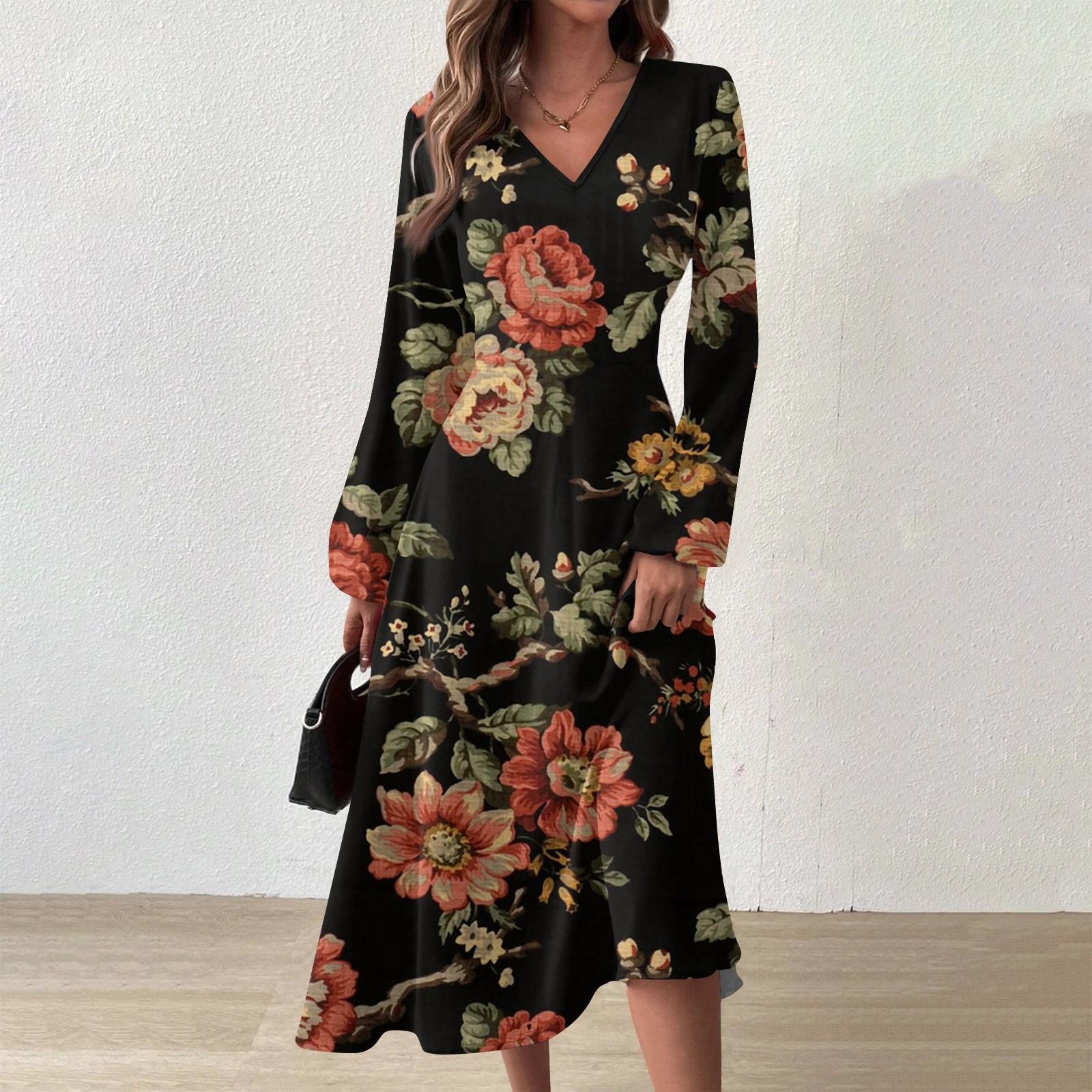 Women s And Winter Casual Fashion V-neck Long Sleeve Print Long Dress M помаранчевий
Women s And Winter Casual Fashion V-neck Long Sleeve Print Long Dress M помаранчевий