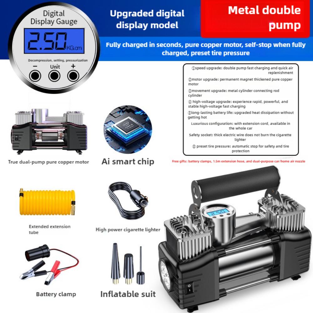 Автомобильный воздушный насос Высокомощный Многофункциональный Портативный Электрический Двухцилиндровый Высокого Давления Быстрый Накачиватель Шины Воздушный Насос для Автомобиля
Автомобильный воздушный насос Высокомощный Многофункциональный Портативный Электрический Двухцилиндровый Высокого Давления Быстрый Накачиватель Шины Воздушный Насос для Автомобиля