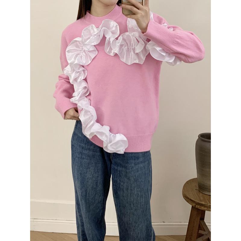 Женский осенне-зимний вязаный свободный кружевной свитер-пуловер one size fits all розовый
Женский осенне-зимний вязаный свободный кружевной свитер-пуловер one size fits all розовый