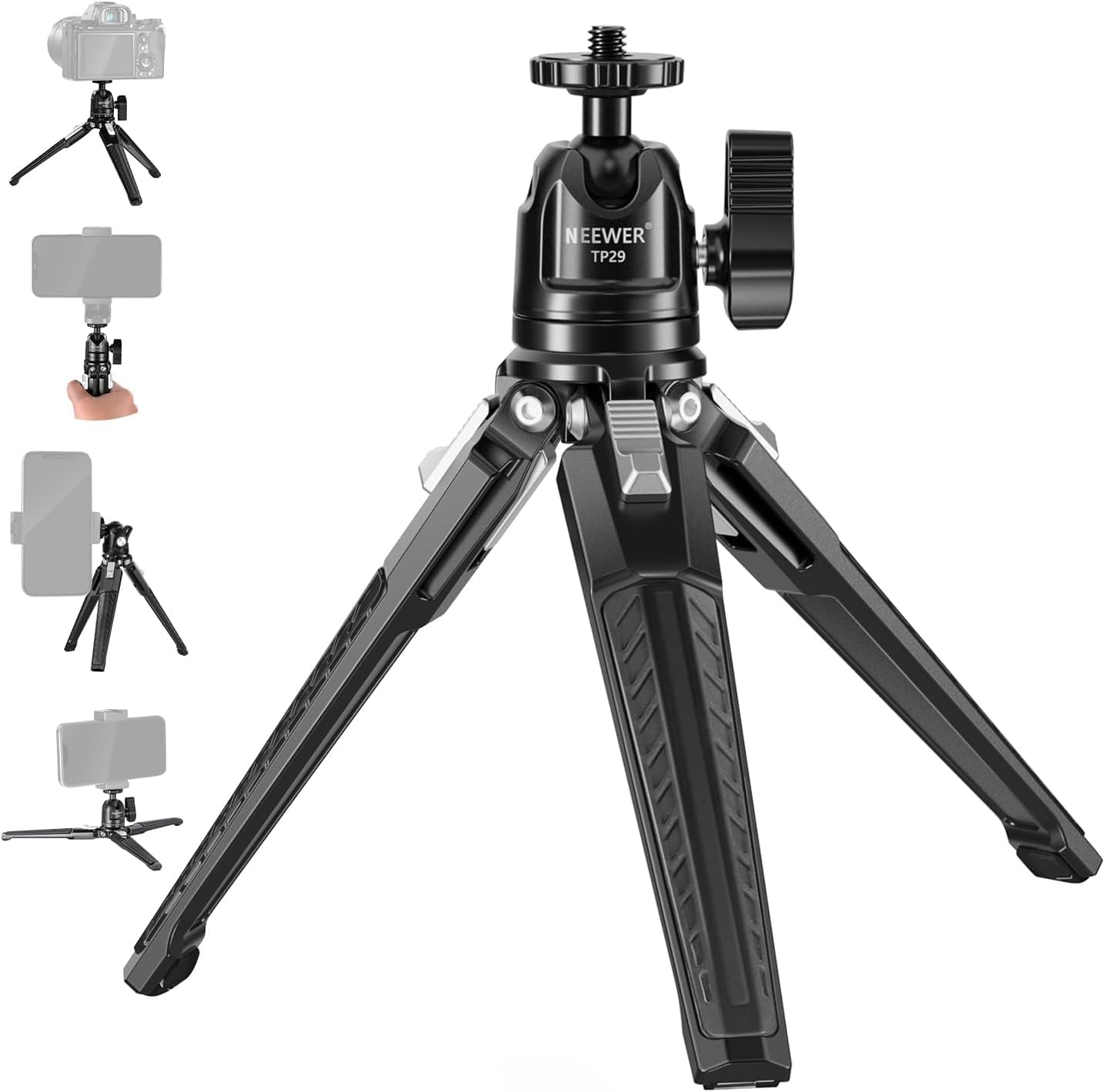 NEEWER Metal Desktop Mini Tripod with Ball Head for Vertical Shooting Hand Portable Travel Tripod Stand with Screw for Action Max Load TP29 360° &
NEEWER Metal Desktop Mini Tripod with Ball Head for Vertical Shooting Hand Portable Travel Tripod Stand with Screw for Action Max Load TP29 360° &