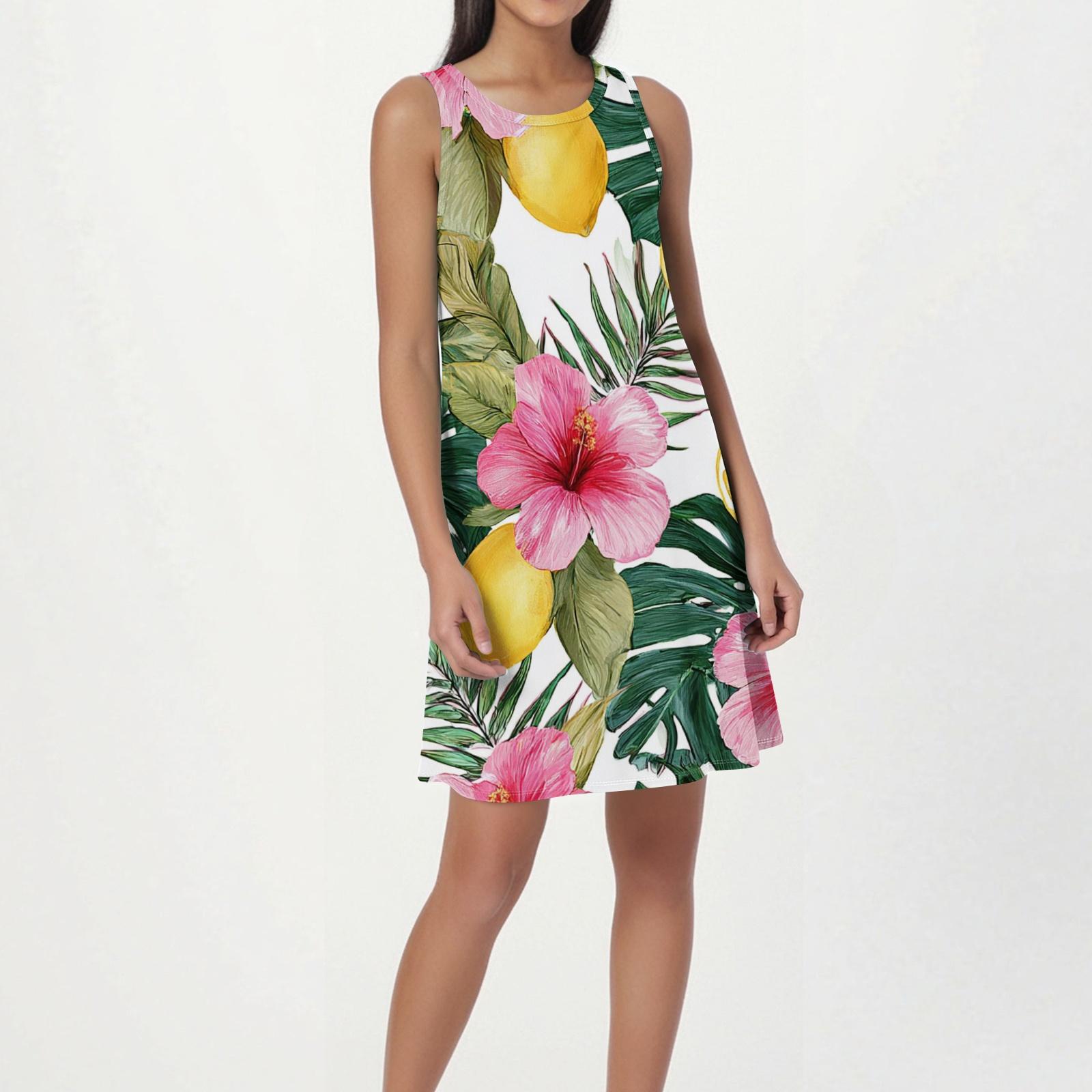 Women s Fashion Beach Dress Sleeveless Round Neck Floral Print Dress XL жовтий
Women s Fashion Beach Dress Sleeveless Round Neck Floral Print Dress XL жовтий