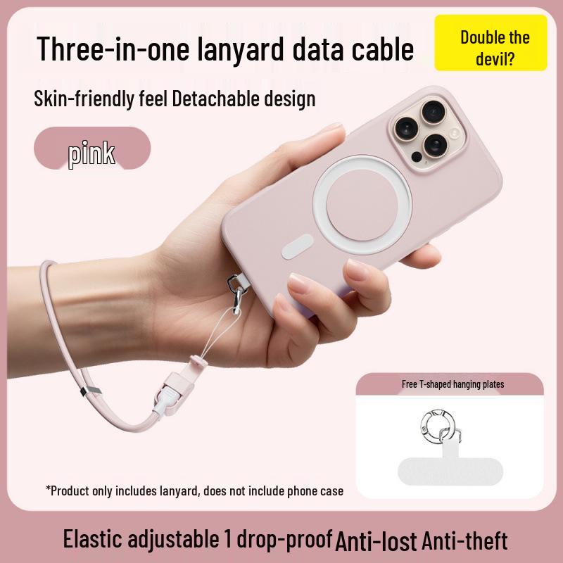 BeiMo 3-in-1 65W Fast Charging Lanyard Cable for Apple, Android, Huawei. Pink C-L
BeiMo 3-in-1 65W Fast Charging Lanyard Cable for Apple, Android, Huawei. Pink C-L