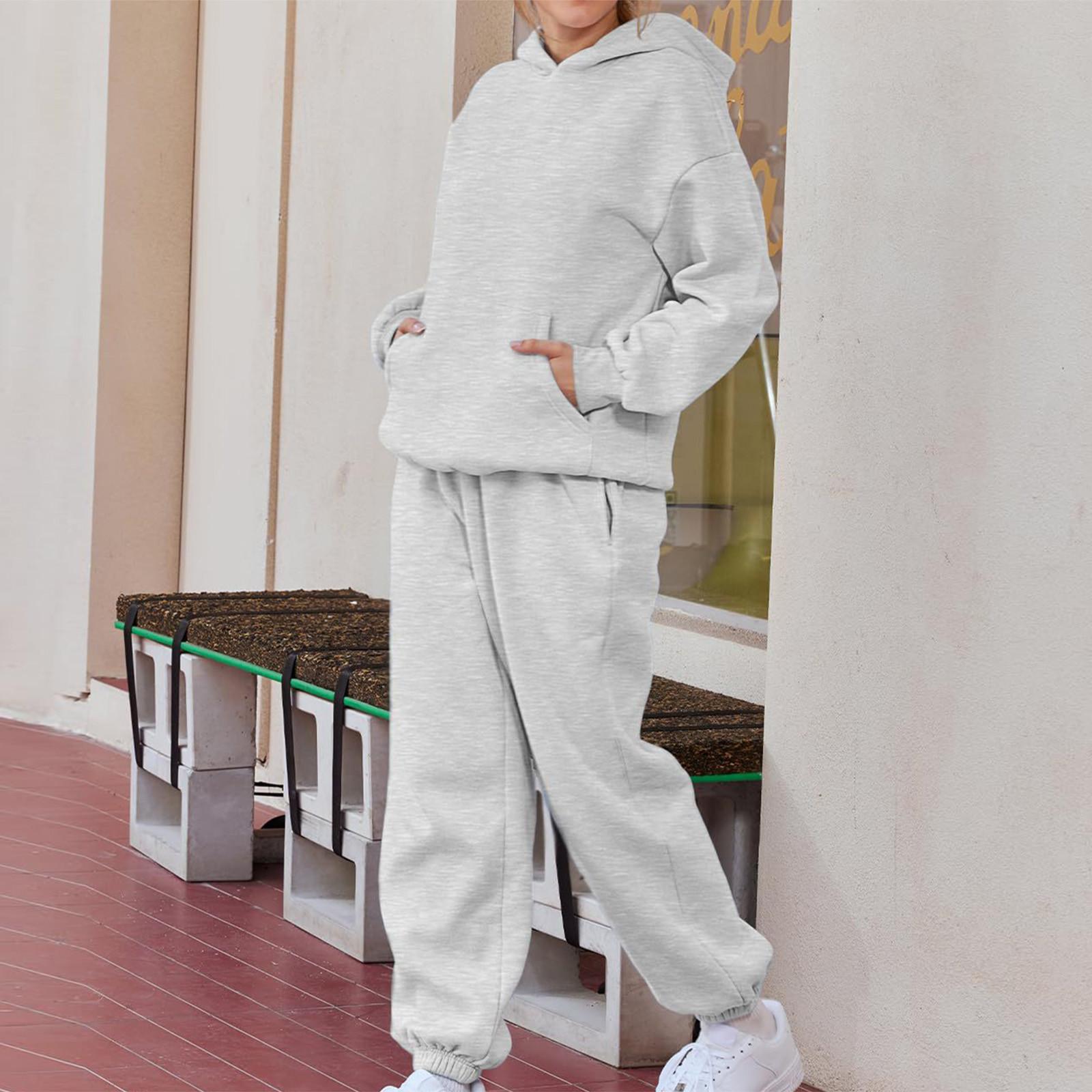 Женские комплекты из 2 предметов, спортивный костюм с капюшоном, толстовка большого размера, мешковатые осенние модные спортивные штаны с карманами XXL серый
Женские комплекты из 2 предметов, спортивный костюм с капюшоном, толстовка большого размера, мешковатые осенние модные спортивные штаны с карманами XXL серый